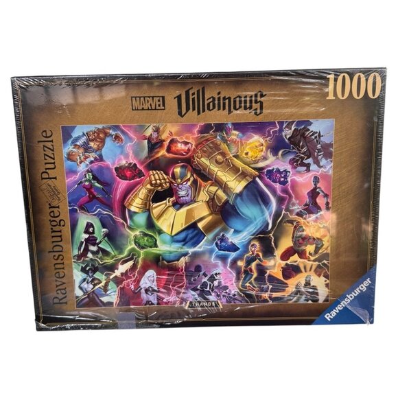 NEW Ravensburger 1000 Piece Jigsaw‎ Puzzle - Marvel Villainous - Thanos Sealed - Picture 1 of 3